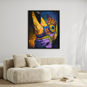 Rhino Sacred Geometry - Luxury Wall Art