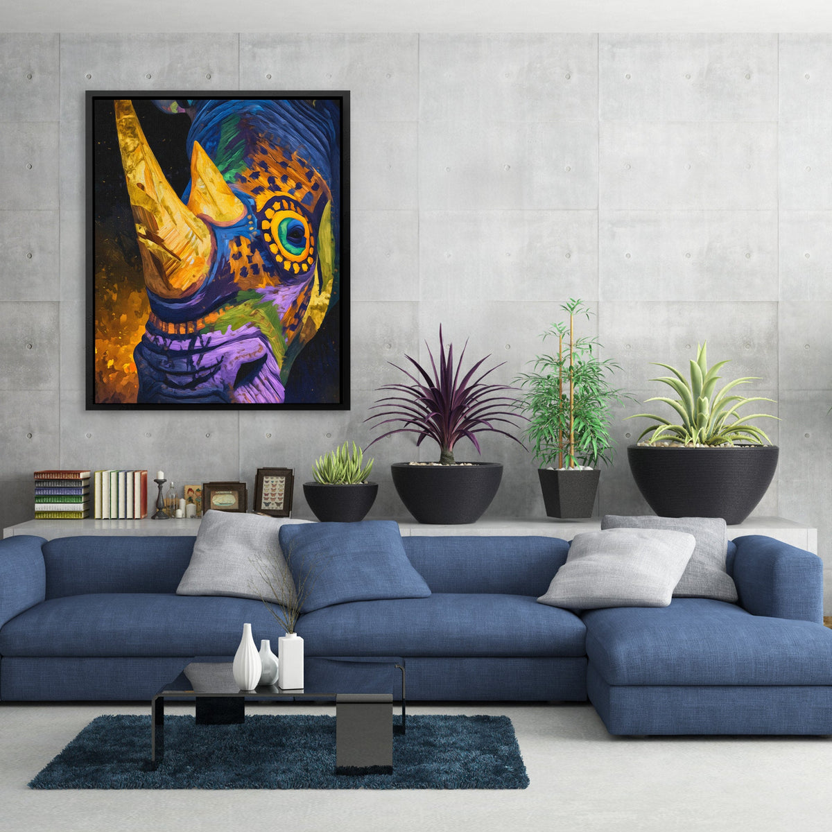 Rhino Sacred Geometry - Luxury Wall Art
