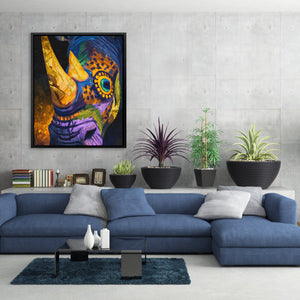 Rhino Sacred Geometry - Luxury Wall Art