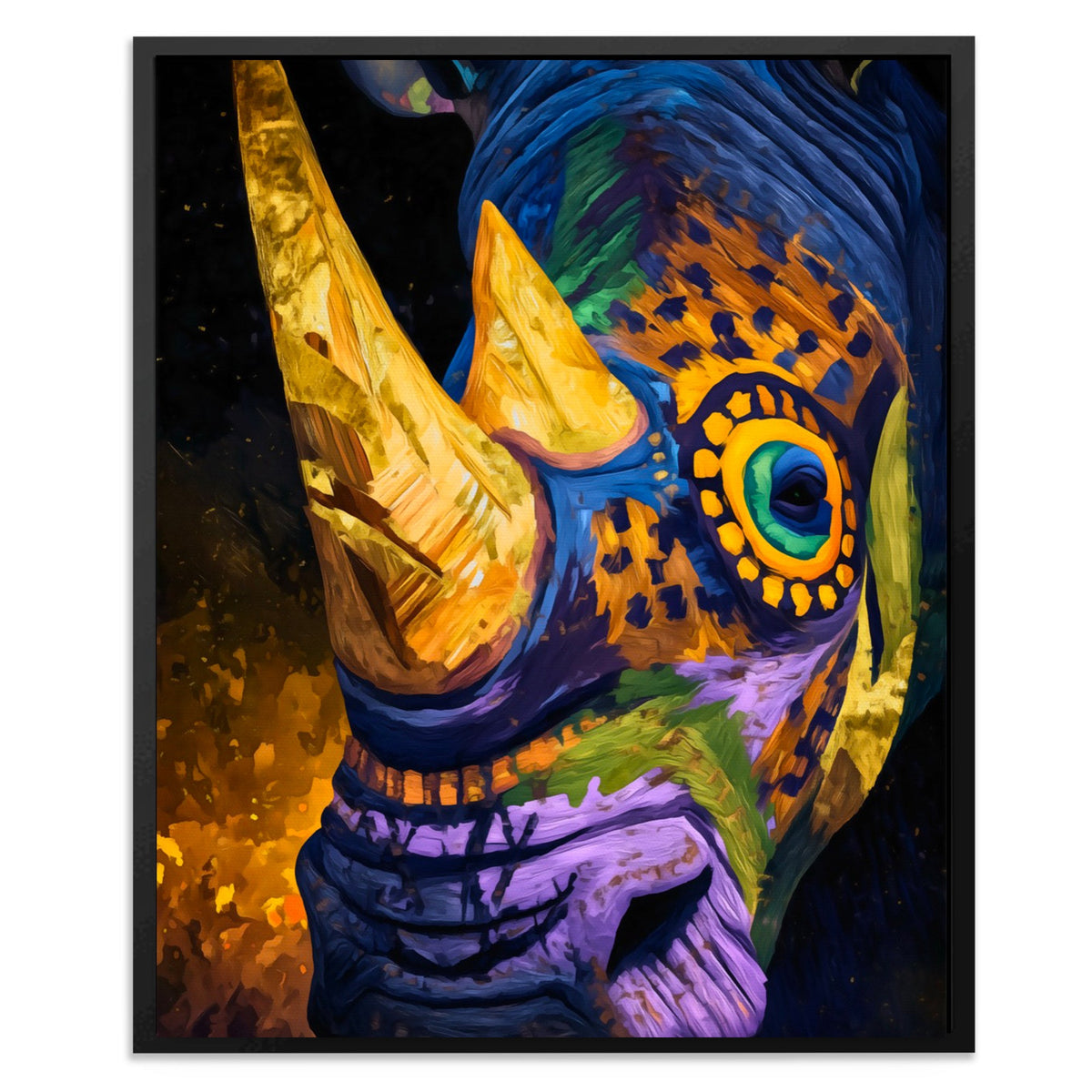 Rhino Sacred Geometry - Luxury Wall Art