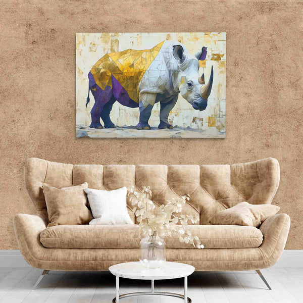 Rhino Standing in a room