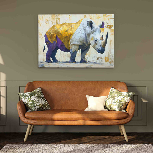 Rhino Standing in a room