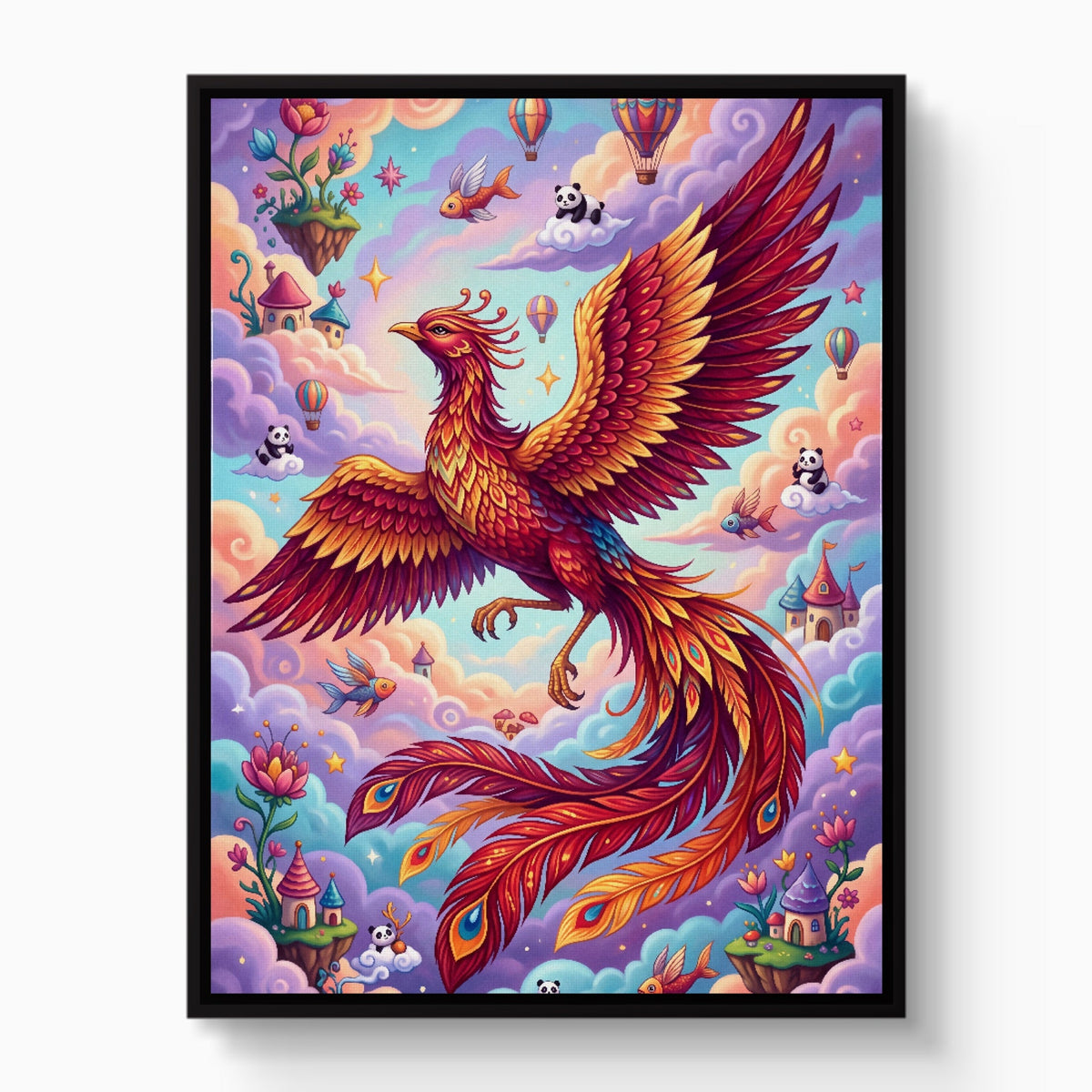 Rising Phoenix Pop Surreal - Luxury Wall Art