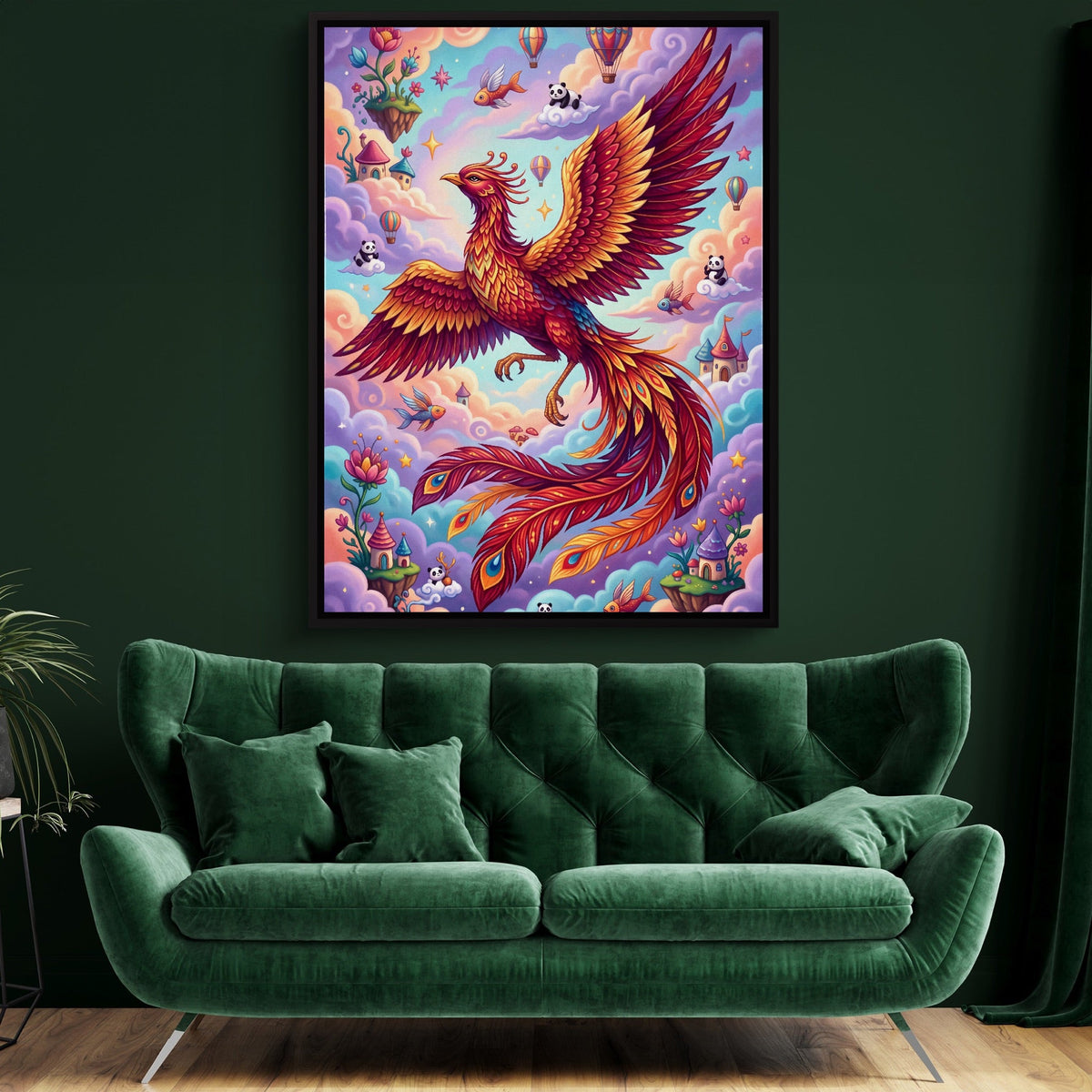 Rising Phoenix Pop Surreal - Luxury Wall Art