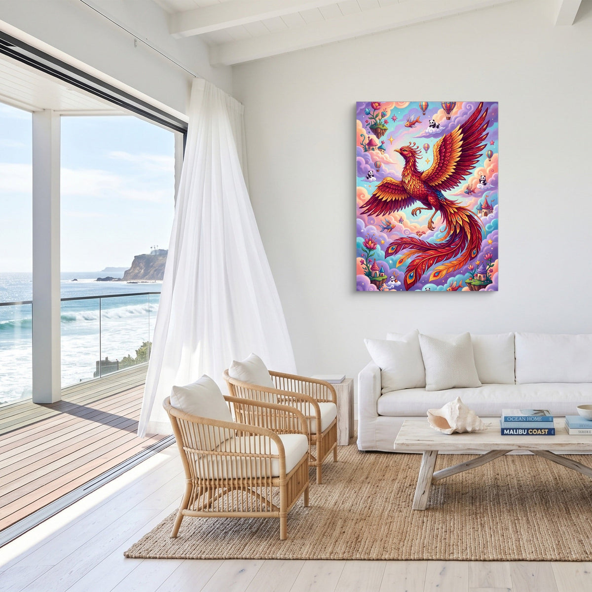 Rising Phoenix Pop Surreal - Luxury Wall Art