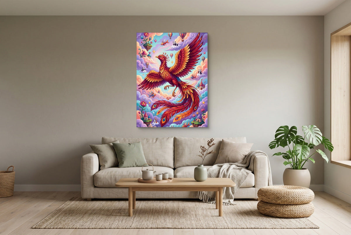 Rising Phoenix Pop Surreal - Luxury Wall Art