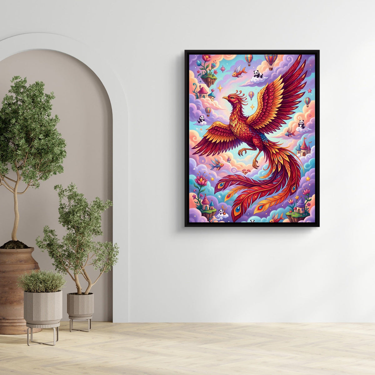 Rising Phoenix Pop Surreal - Luxury Wall Art