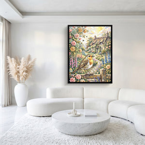 Robin Garden Cottage — robin garden cottage sq white luxury 1port framed black