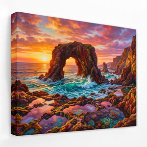 Rock Arch Sunset — Rock Arch Sunset Landscape   Side View   Mirror Wrap 160