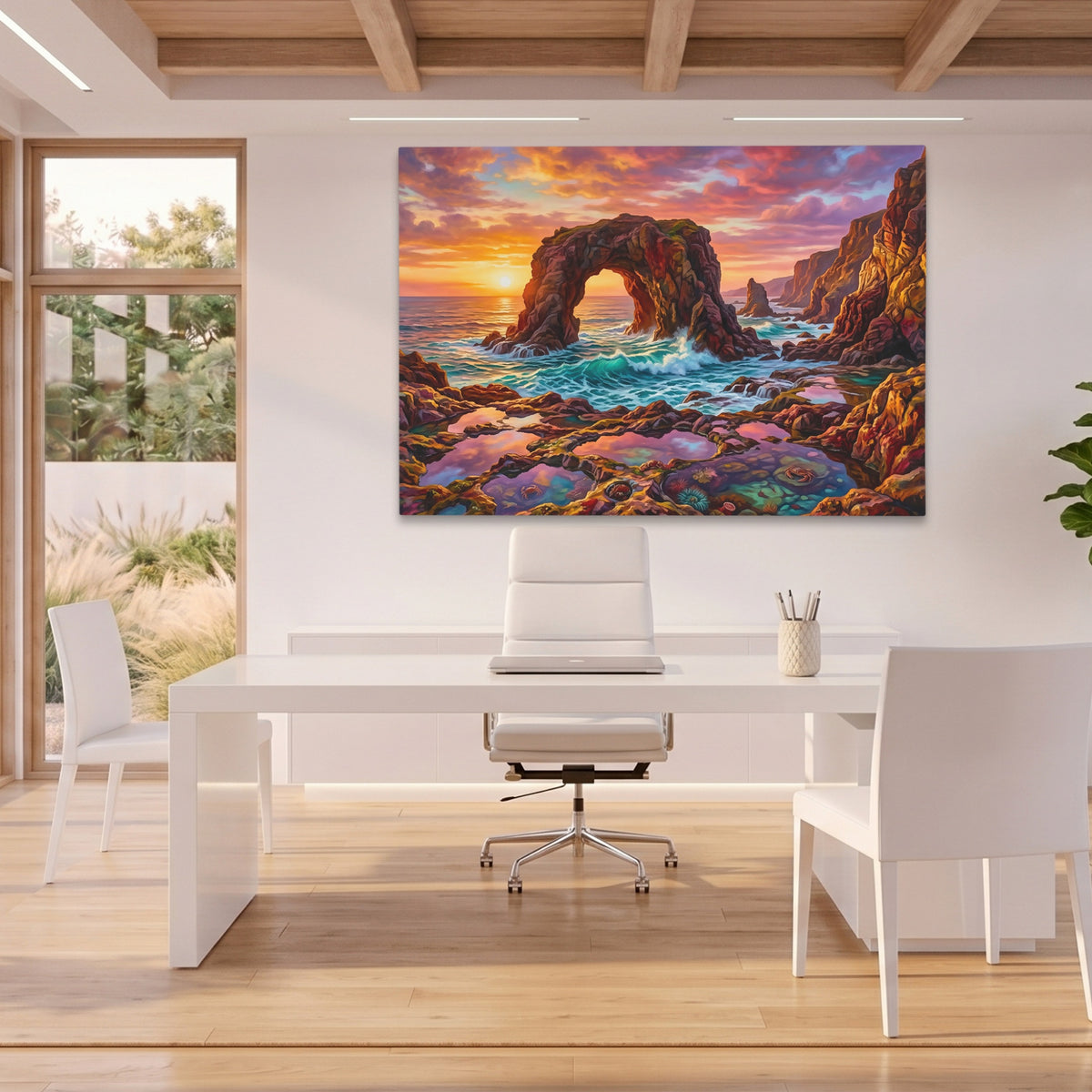 Rock Arch Sunset — Rock Arch Sunset Beach House Office Land 32