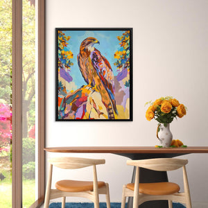 Rocky Cliff Hawk - Luxury Wall Art