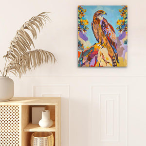 Rocky Cliff Hawk - Luxury Wall Art