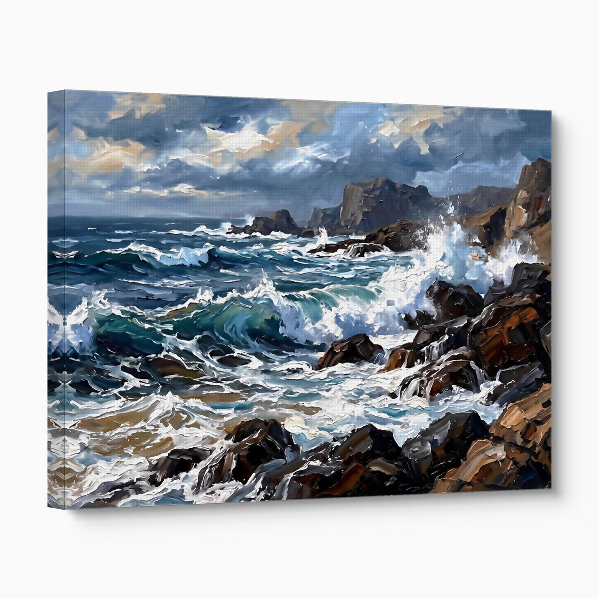 Rocky Coastline Waves - Luxury Wall Art