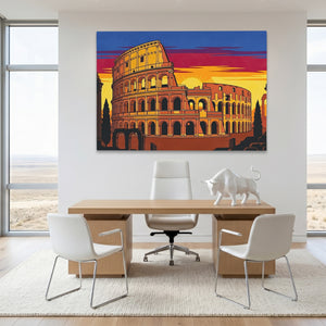 Rome's Colosseum Ablaze — Rome's Colosseum Ablaze White Bull Room Land 286