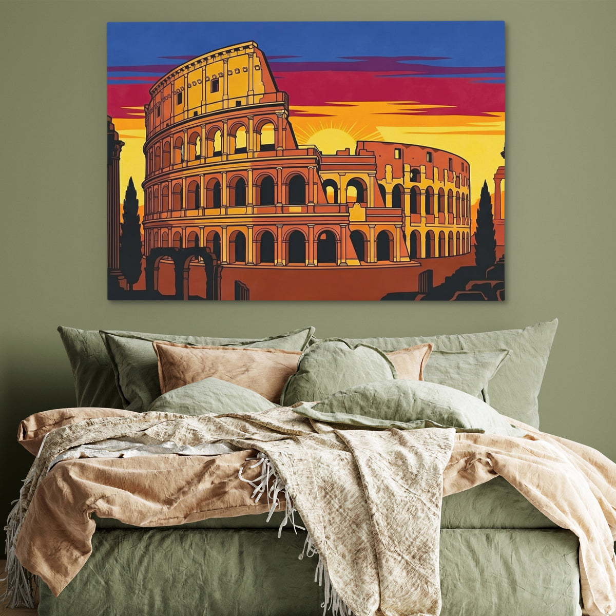Rome's Colosseum Ablaze — Rome's Colosseum Ablaze Green Bedroom 160