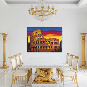 Rome's Colosseum Ablaze — Rome's Colosseum Ablaze Roman White Room Land 223
