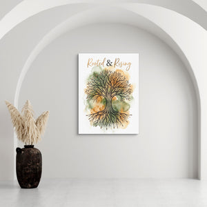 Rooted And Rising — rooted and rising sq white wall 1port flush print