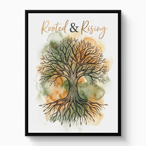 Rooted And Rising — rooted and rising white studio framed black