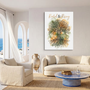 Rooted And Rising — rooted and rising sq coast living room 1port flush print