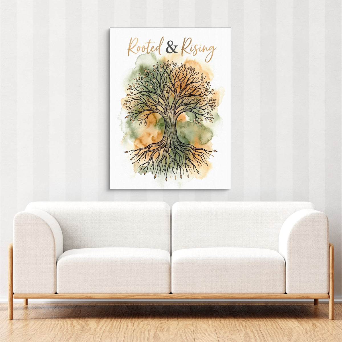 Rooted And Rising — rooted and rising sq cute couch cbrown couch 1port flush print