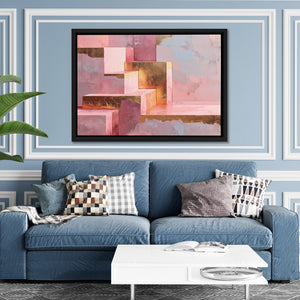 Rose Gold Steps - Luxury Wall Art