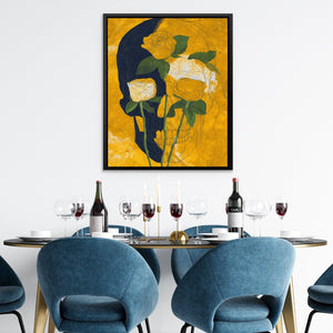 Roses Through Bone - Luxury Wall Art