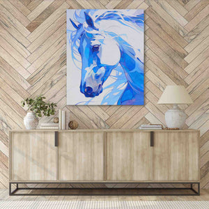 Royal Blue Horse - Luxury Wall Art