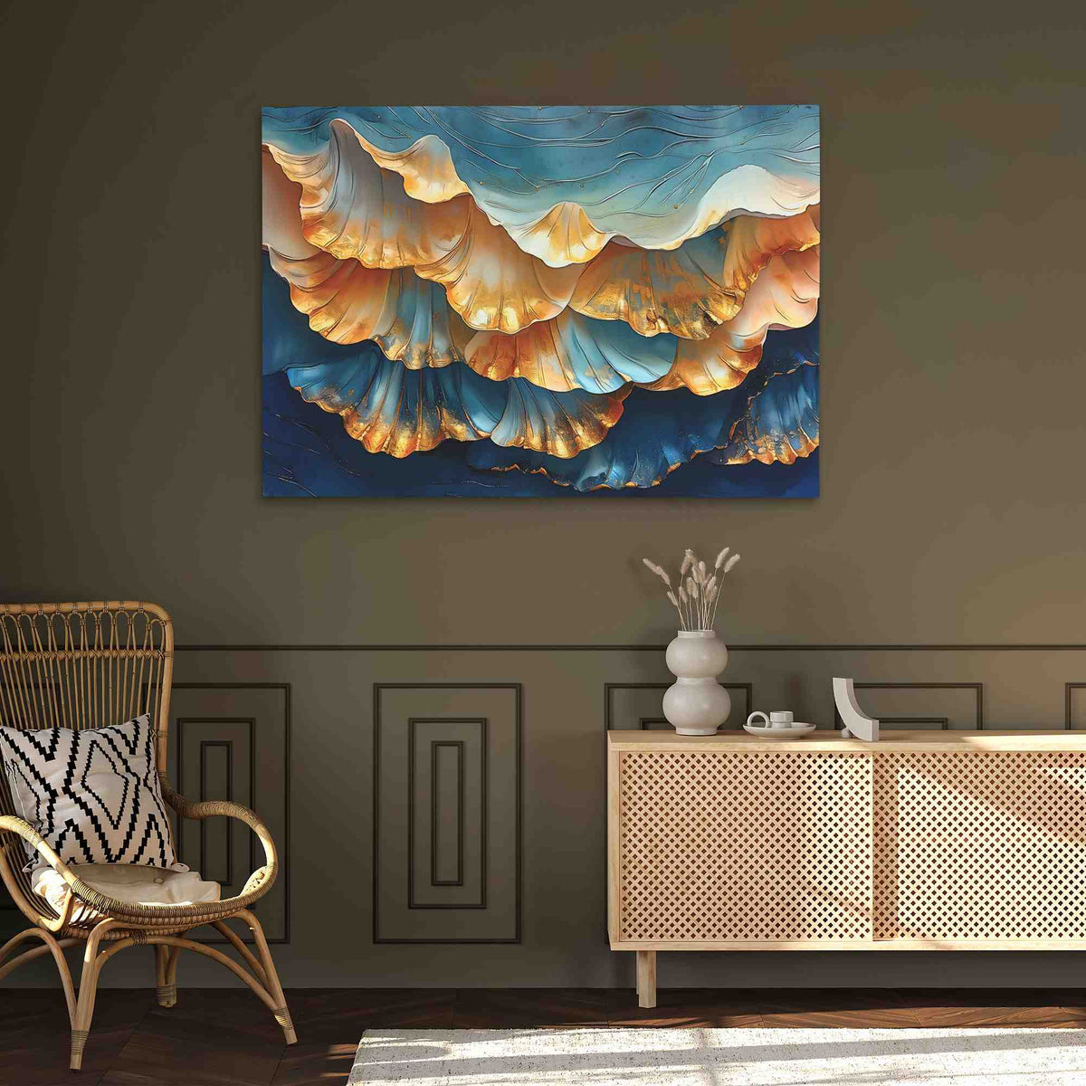 Royal Blue Shells - Luxury Wall Art