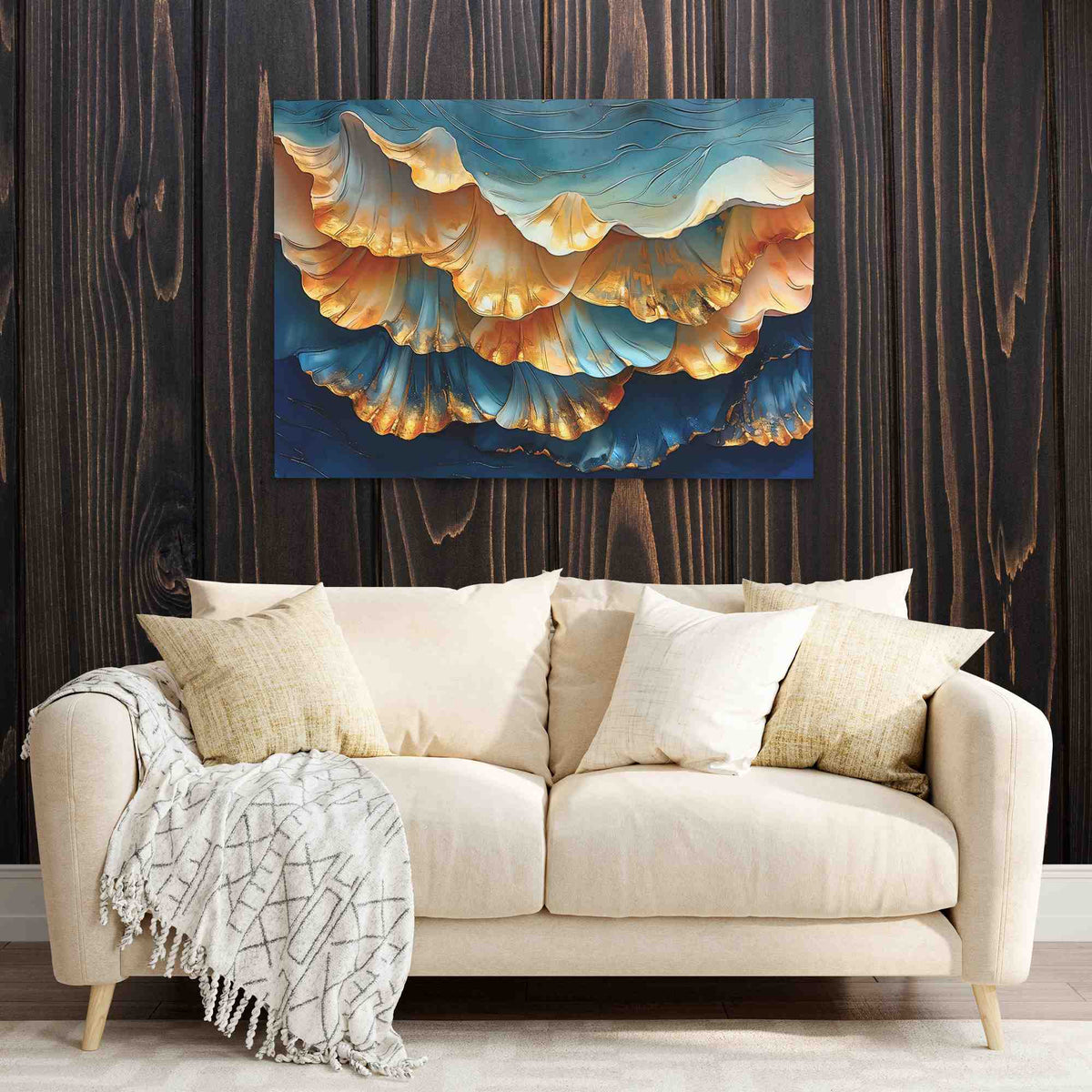 Royal Blue Shells - Luxury Wall Art