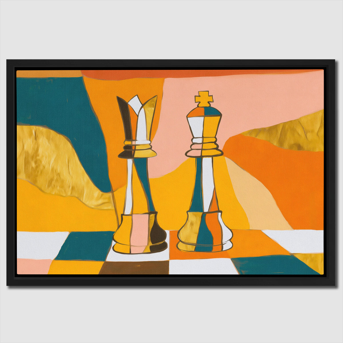 Royal Checkmate Dance - Luxury Wall Art