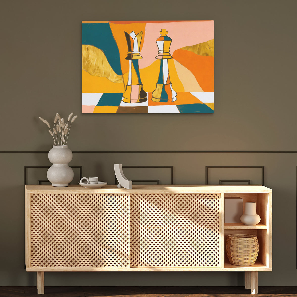 Royal Checkmate Dance - Luxury Wall Art