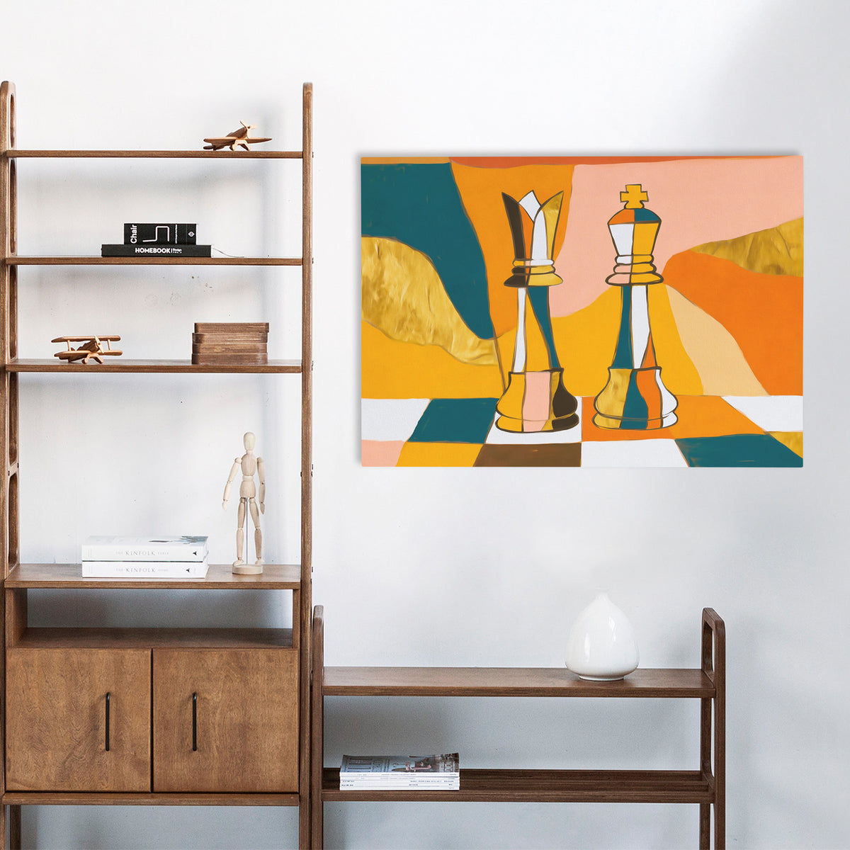 Royal Checkmate Dance - Luxury Wall Art