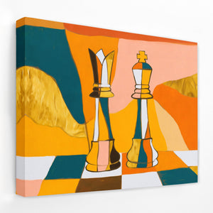 Royal Checkmate Dance - Luxury Wall Art
