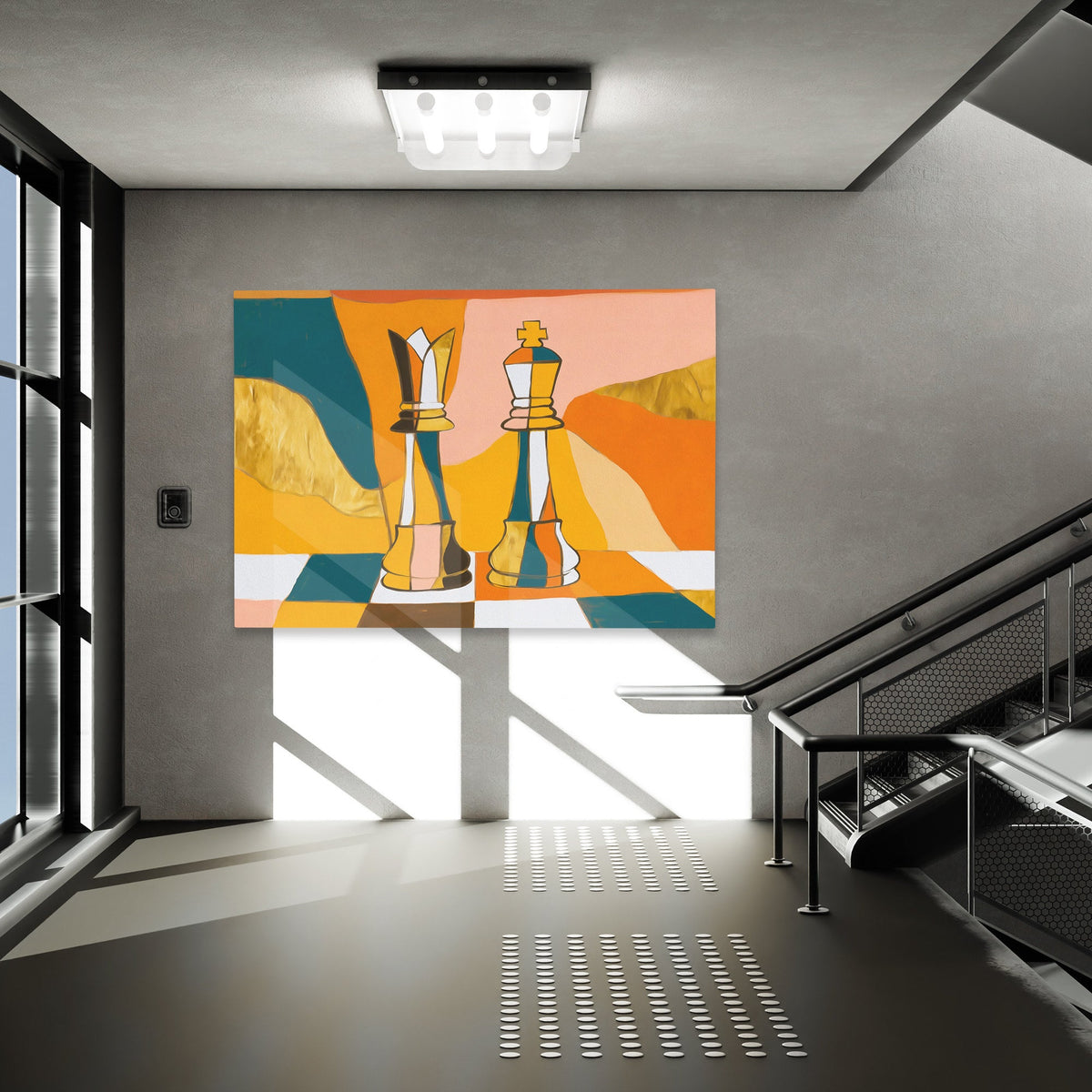 Royal Checkmate Dance - Luxury Wall Art