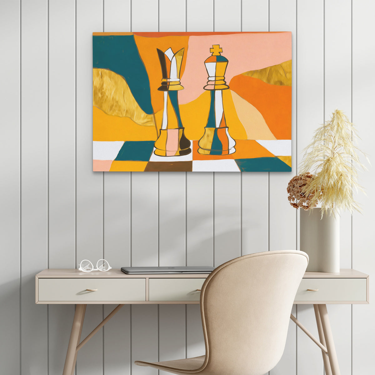 Royal Checkmate Dance - Luxury Wall Art