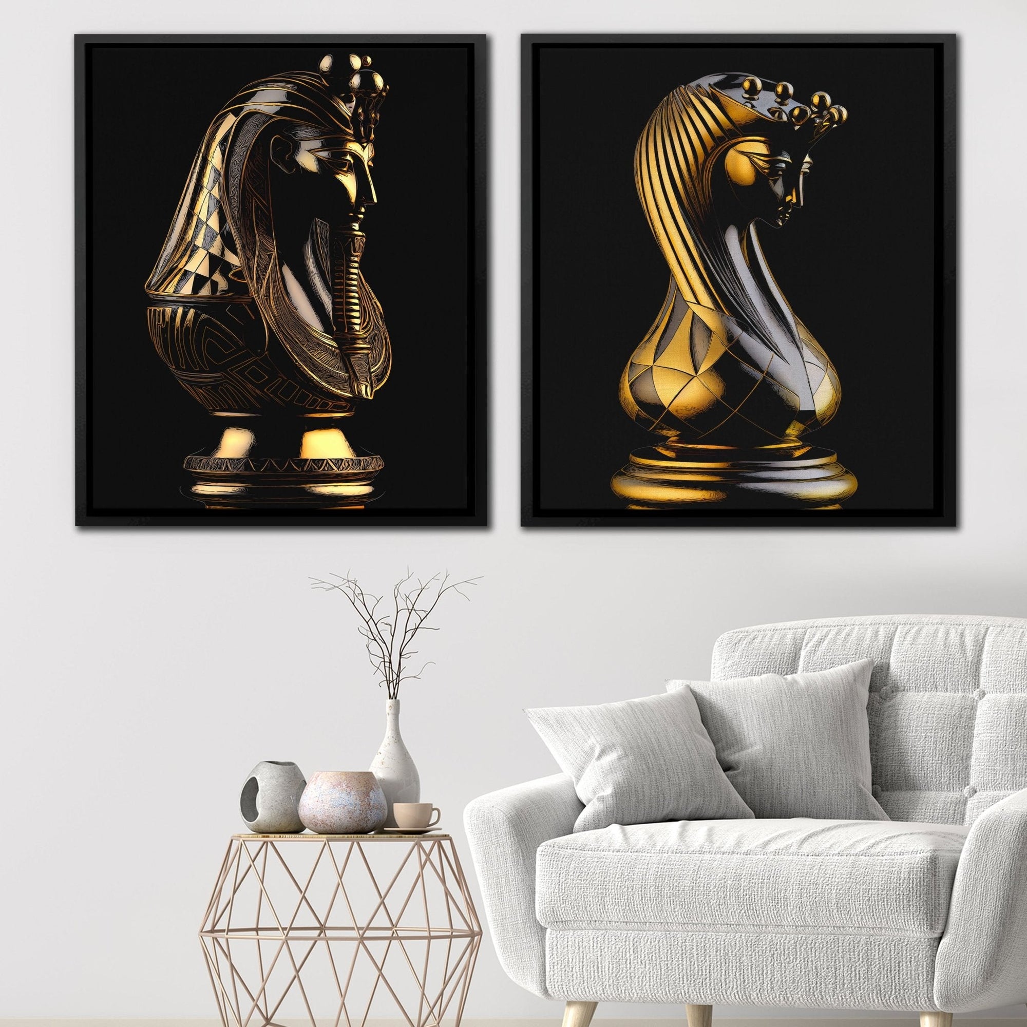 Royal Egyptian Chess (2) Set - Luxury Wall Art