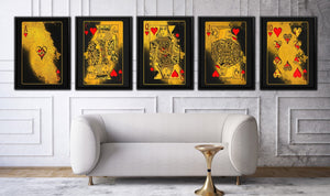 Royal Flush Hearts - Luxury Wall Art