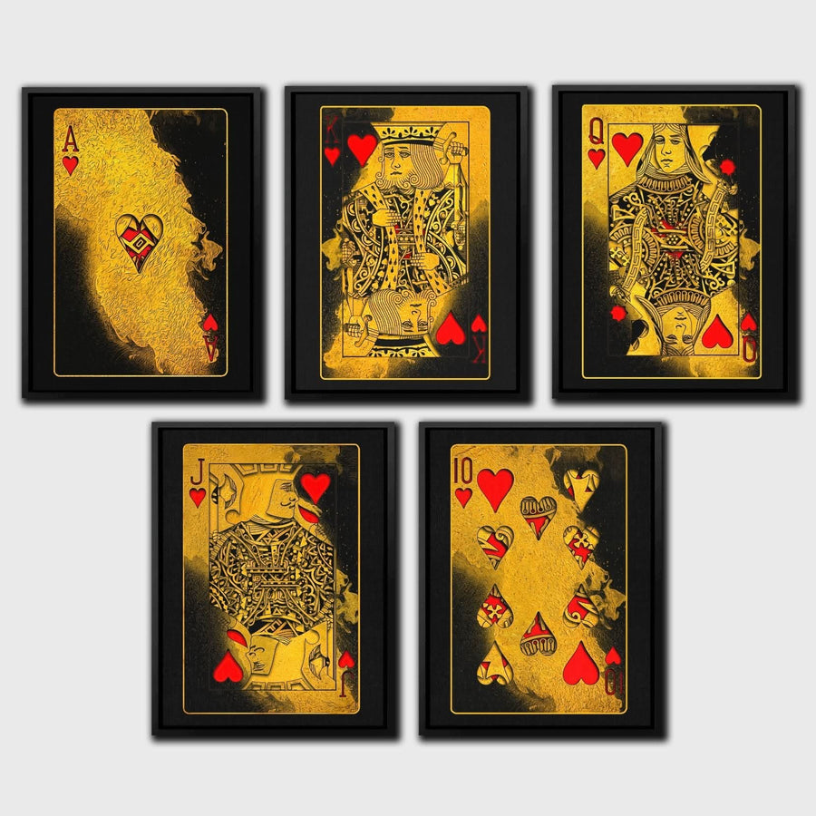Royal Flush Hearts in a __flatart__