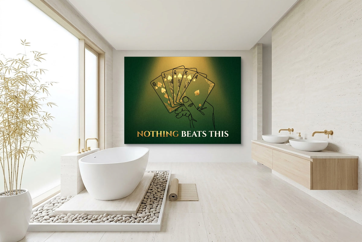 Royal Flush Spades — royal flush spades bathroom interior with tub 1land flush print