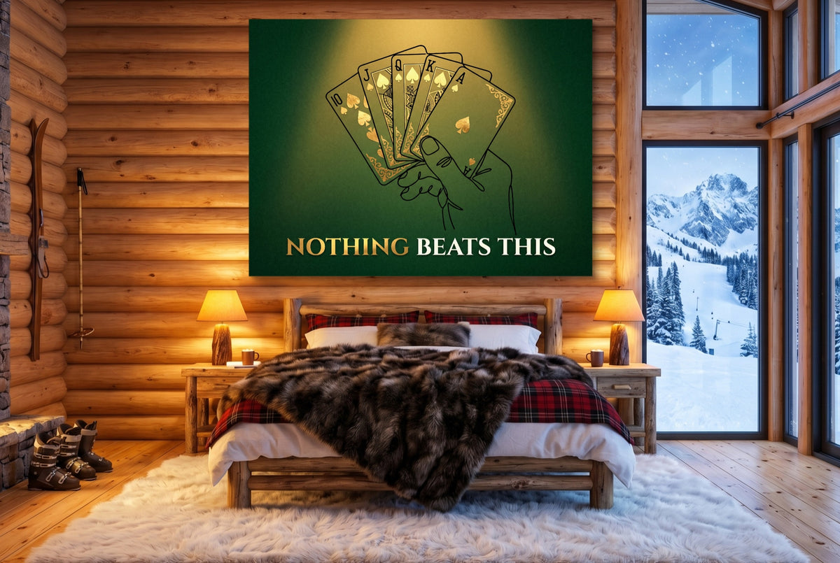 Royal Flush Spades — royal flush spades bedroom with fireplace 1land flush print