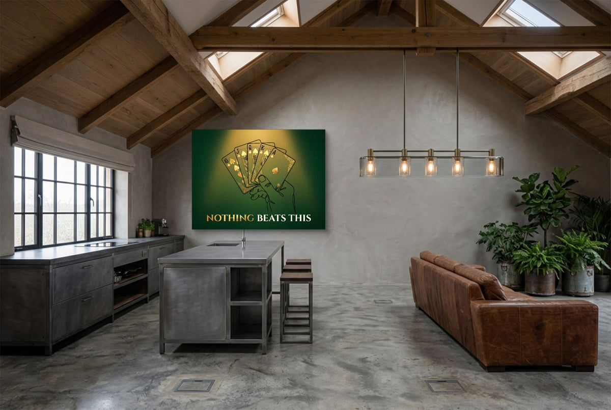 Royal Flush Spades — royal flush spades modern minimalist living room 4 1land flush print