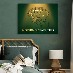 Royal Flush Spades — royal flush spades sq green bed 1land flush print