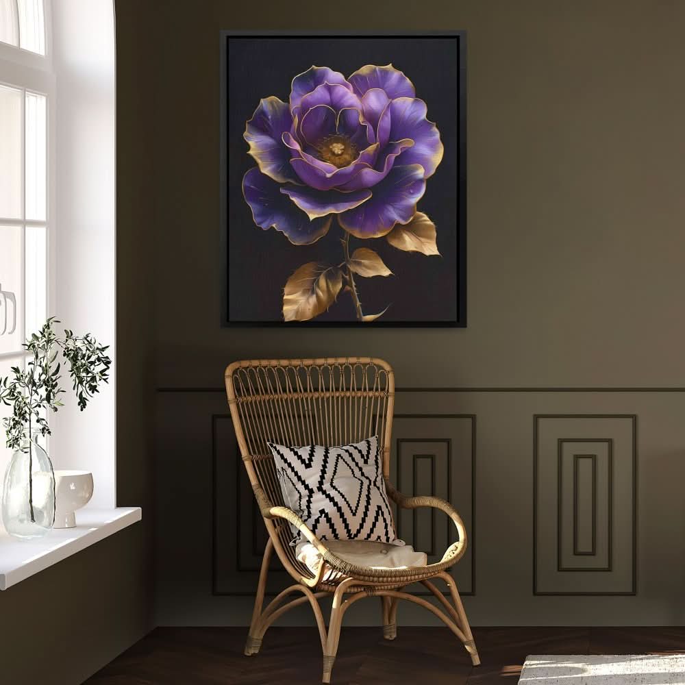 Royal Petals - Large Contemporary Canvas Print