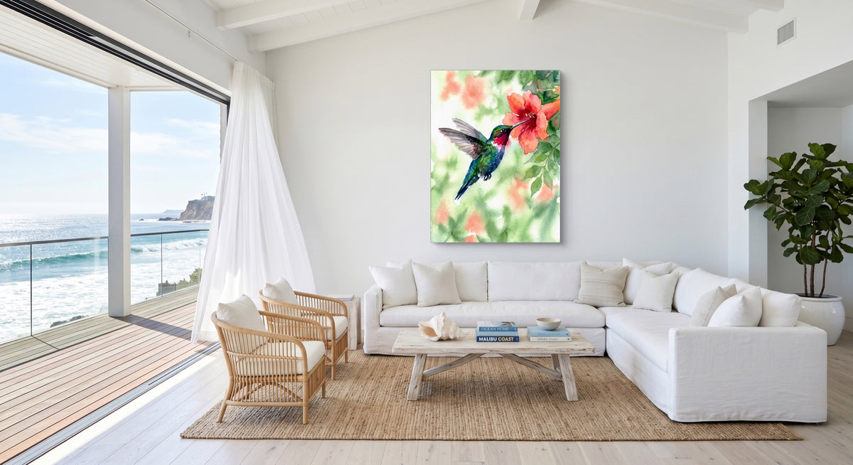 Ruby-Throat's Pause — ruby throat's pause beachside villa 1port flush print