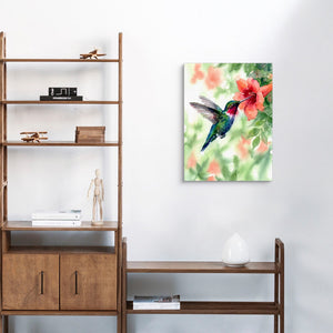 Ruby-Throat's Pause - Luxury Wall Art