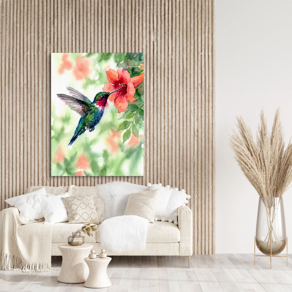 Ruby-Throat's Pause - Luxury Wall Art