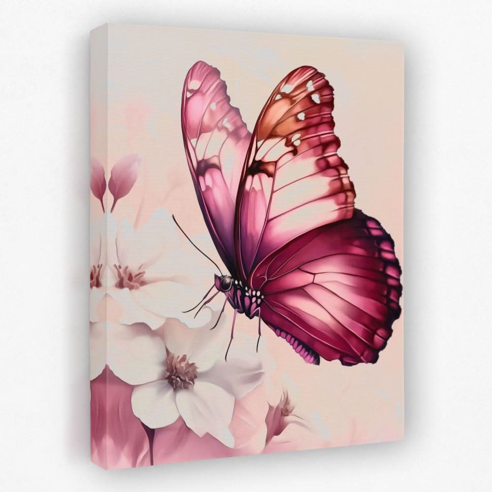 Ruby Wings - Butterfly Canvas Wall Art