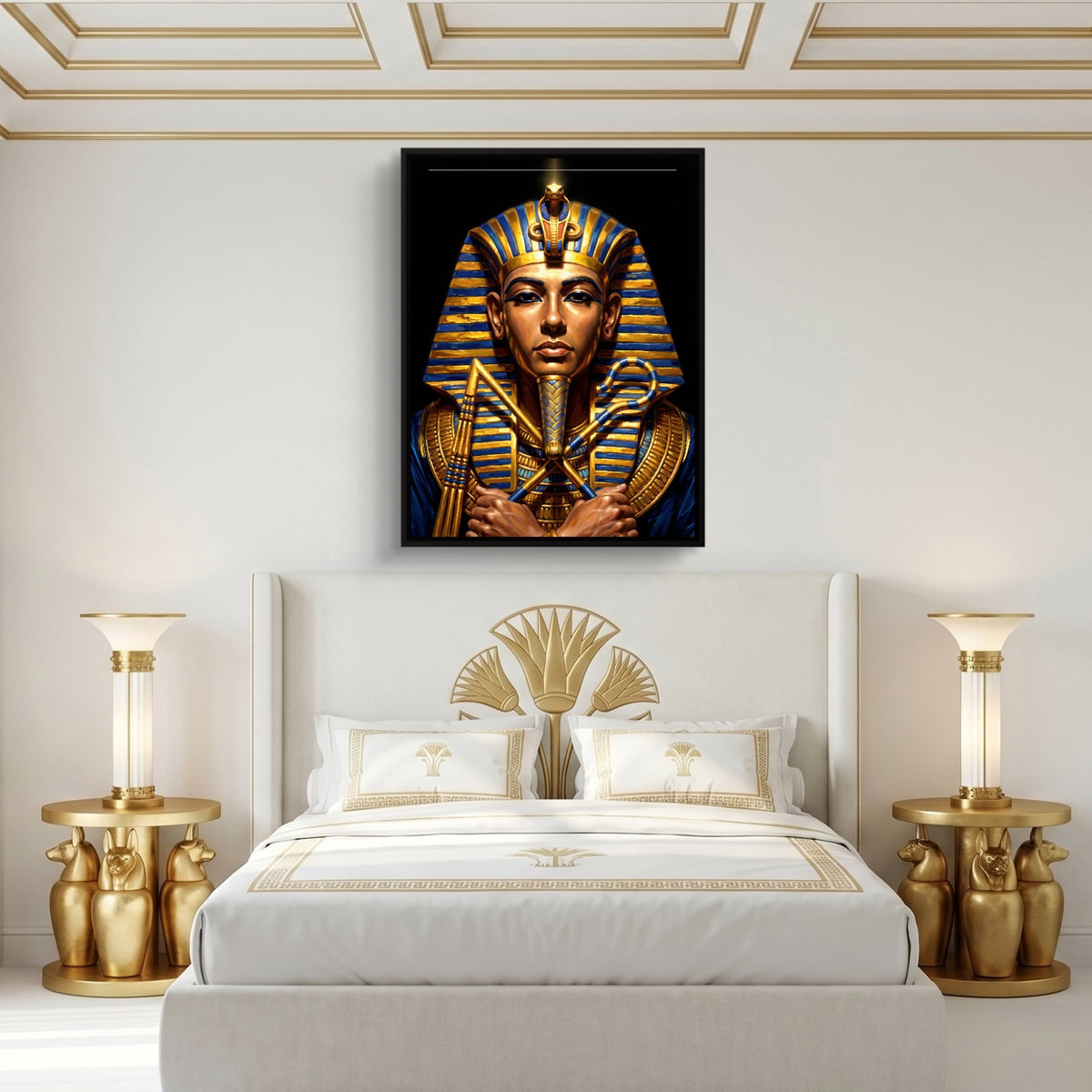 Ruler's Ancient Power — ruler's ancient power sq egyptian isis room 1port framed black