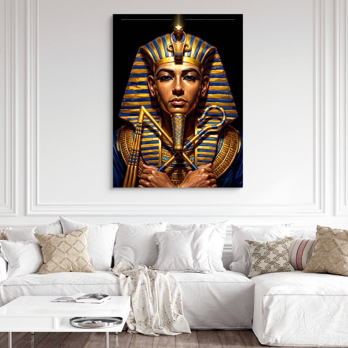 Ruler's Ancient Power — ruler's ancient power sq white couch and wall 1port flush print