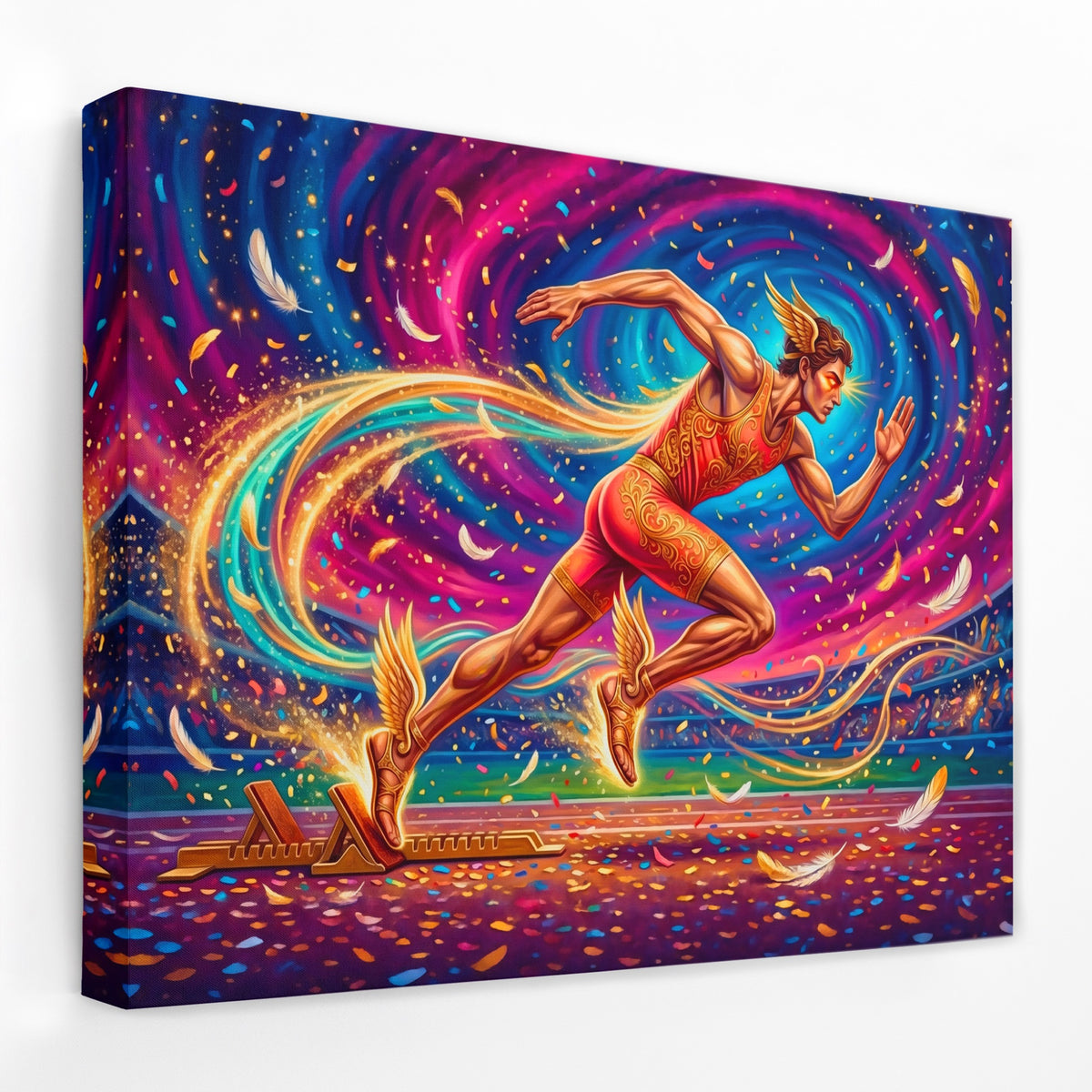 Runner Cosmic Sprint — Runner Cosmic Sprint Landscape   Side View   Mirror Wrap 80